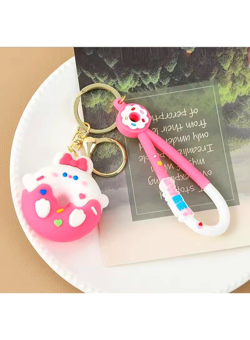 ميدالية رابر شكل دونتس لون وردي - Image 2